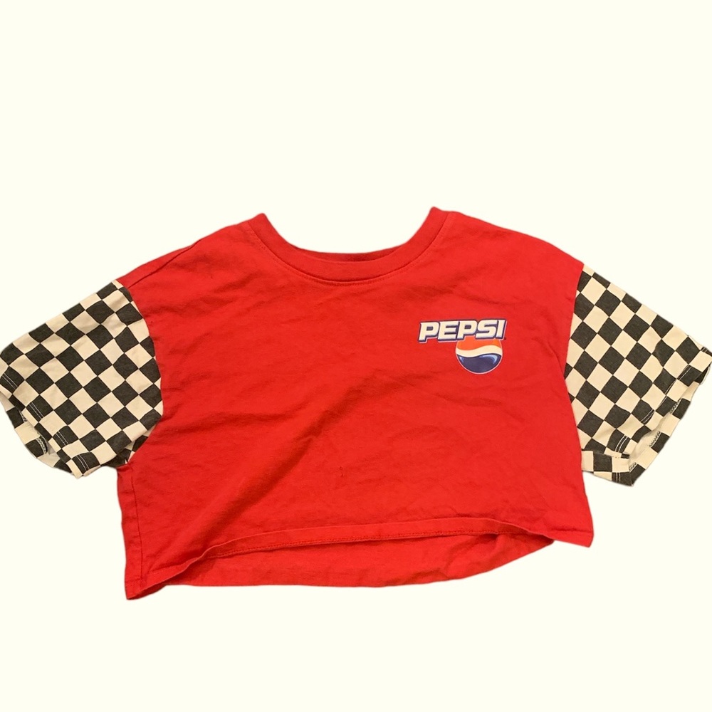Pepsi checkered crop top